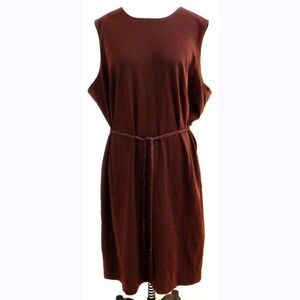 Spiegel brown tasseled tie dress